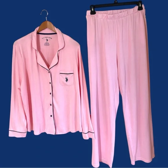 U.S. Polo Assn. Women's 3X Light Pink Pajama Set. Super soft! Like new preowned! - Picture 3 of 10